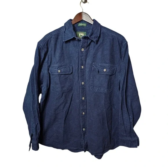 Stillwater Supply Co Men’s Navy Cotton Casual Long Sleeve Button Down Shirt - Picture 2 of 5